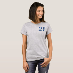 21 and Legal   Blue Faux Glitter 21st Birthday T-Shirt