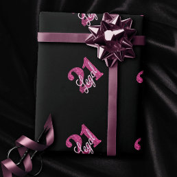 21 and Legal | Fun Pink Faux Glitter 21st Birthday Wrapping Paper