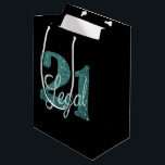 21 and Legal | Green Faux Glitter 21st Birthday Medium Gift Bag<br><div class="desc">Being 21 and finally legal is a huge milestone! This glam grunge-inspired "21 and Legal" birthday theme features a faux glitter with script overlay for the perfect way to celebrate and memorialize the event. For customizations or other colors, please visit JustFharryn @ Zazzle.com or contact the designer c/o fharryn@yahoo.com #zazzlemade...</div>