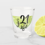 21 and Legal on a Lime Personalized Shot Glass<br><div class="desc">Celebrate turning 21 and Legal with this fun slice of lime personalized shot glass. Perfect for any age birthday party.</div>