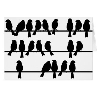 21 Birds On A Wire Cards