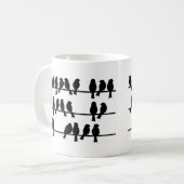 21 Birds On A Wire Coffee Mug (Front Left)