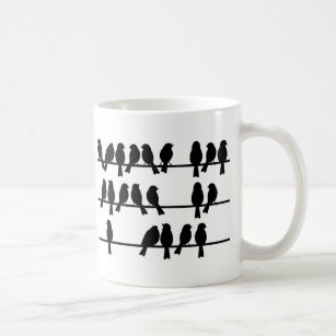 Beautiful Simple Modern Birds On A Wire Coffee Mug