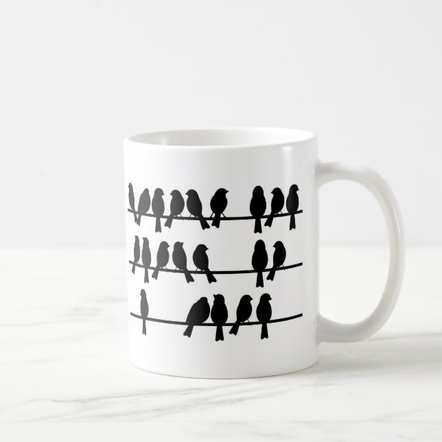 21 Birds On A Wire Coffee Mug (Right)