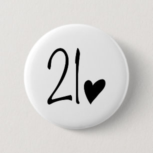 21 birthday button