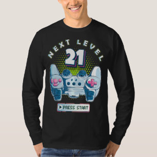 21 Birthday Gamer Next Level 21 Gaming Controller T-Shirt
