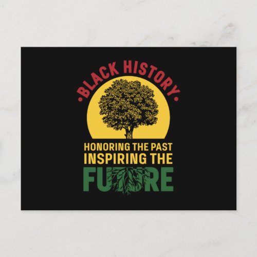 21 Black History Month African Pride Apparel Gift Announcement Postcard