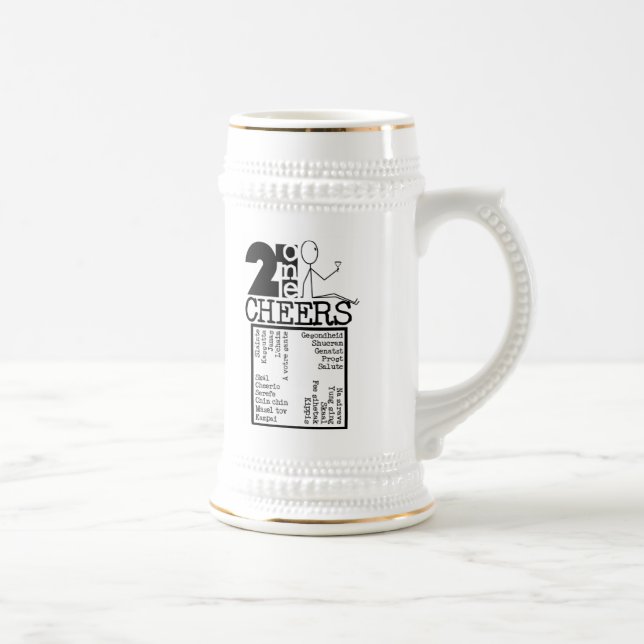 21 Cheers B&W Beer Stein (Right)