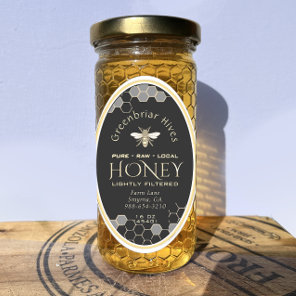 21 Custom-cut 3.5x2.3" vinyl waterproof oval honey Sticker