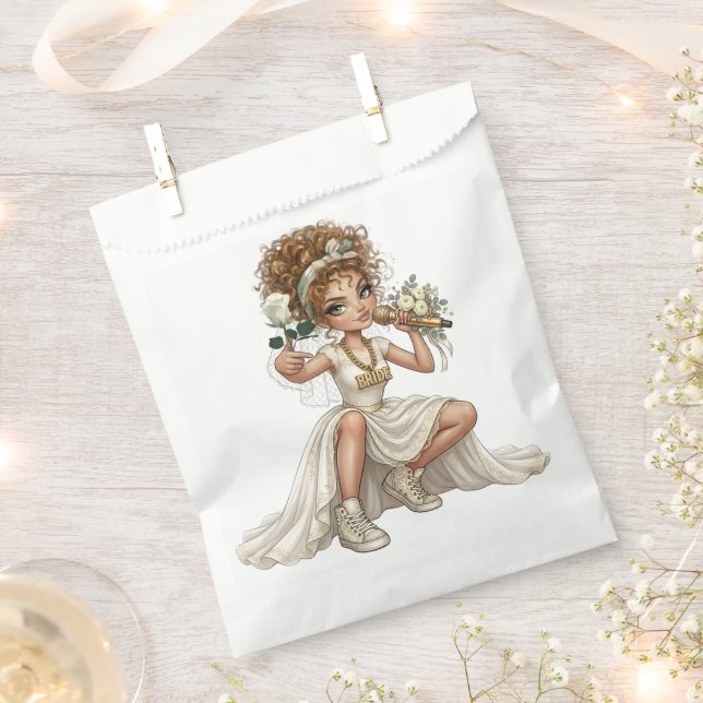 #21 Cute fun bride Favor Bag (Clipped)
