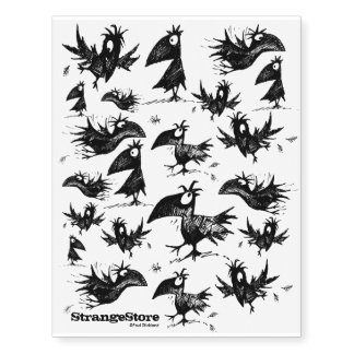 21 Funny Black Crows Temporary Tattoos