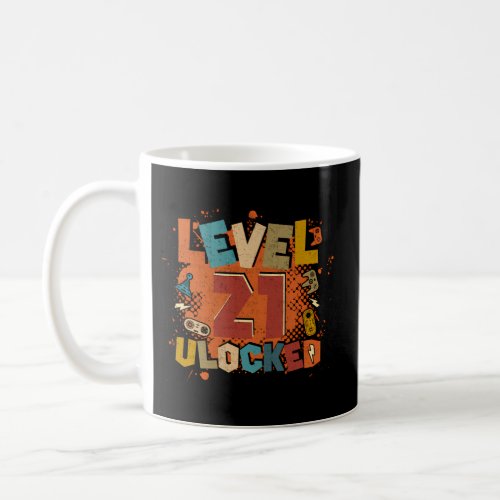 21 Gamer Level 21 Year Unlocked Coffee Mug