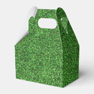 21 Green Glitter Print Sparkles Gable Favor Boxes