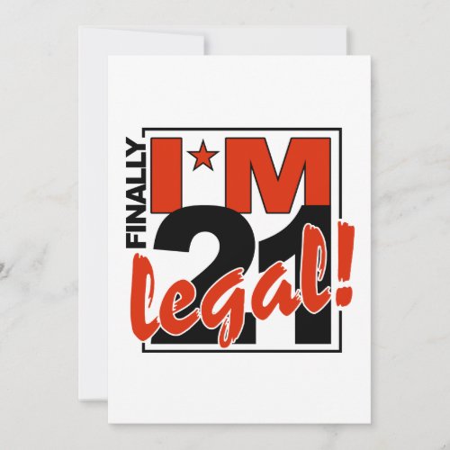 21 &amp; LEGAL invitation, customize