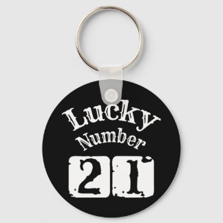21 - Lucky Number 21 Luck Keychain