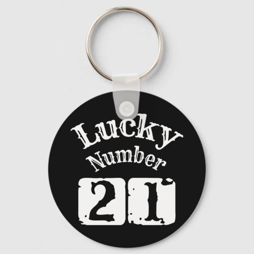 21 _ Lucky Number 21 Luck Keychain