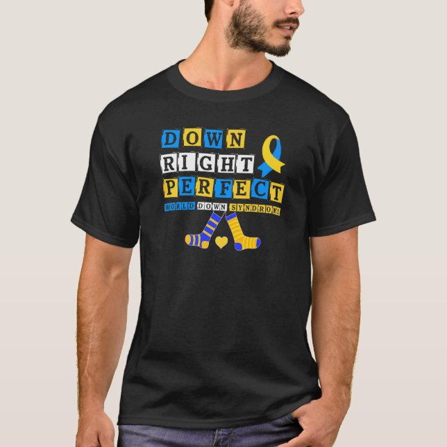 21 March World Down Syndrome Day Awareness Socks   T-Shirt (Front)