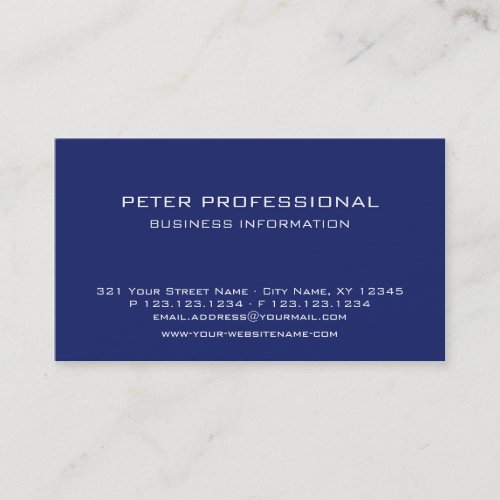 21 Modern Professional Business Card ultramarine