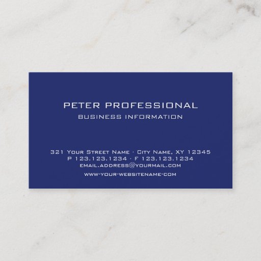 Customizable 21 Modern Professional Business Card ultramarine