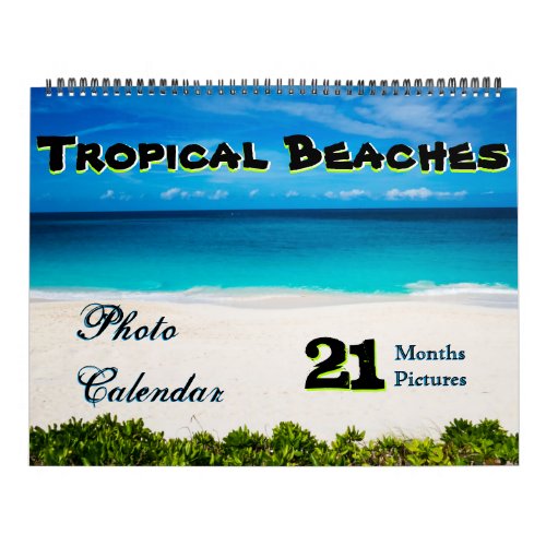 21 MonthsPhotos Tropical Beach Calendar