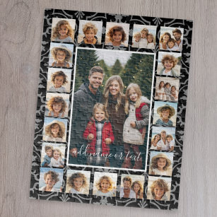 21 Photo Collage and Tile Pattern - CAN Edit COLOR Jigsaw Puzzle