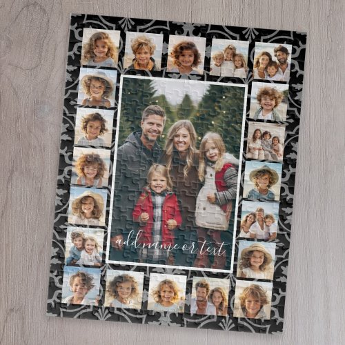 21 Photo Collage and Tile Pattern _ CAN Edit COLOR Jigsaw Puzzle