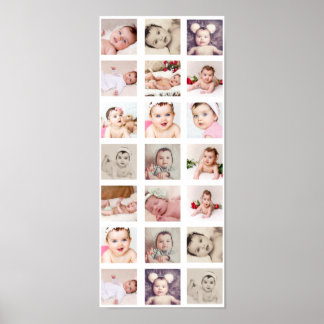 21 Photo Collage Custom Personalized Poster