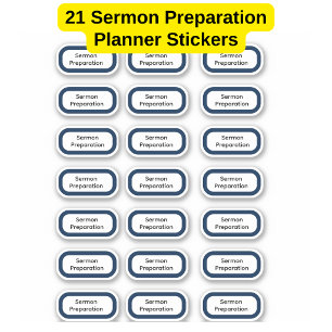 21 Sermon Preparation Planner Sticker