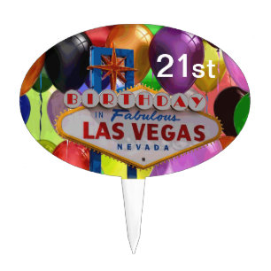 21 st Birthday In Las Vegas Cake Pick