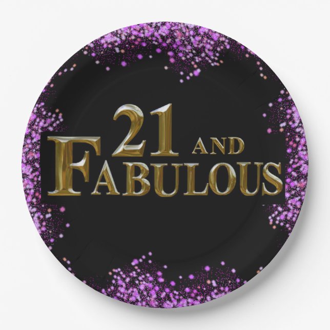 21 st Birthday  Paper Plates (Front)