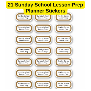 21 Sunday School Lesson Preparation Planner Sticker