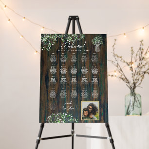 21 Table Rustic Wood Gypsophila PHOTO SEATING Foam Board