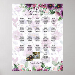 21 Table Seating Chart Photo Welcome Names Wedding