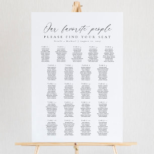 21 Tables Favorite People Acrylic Seating Chart