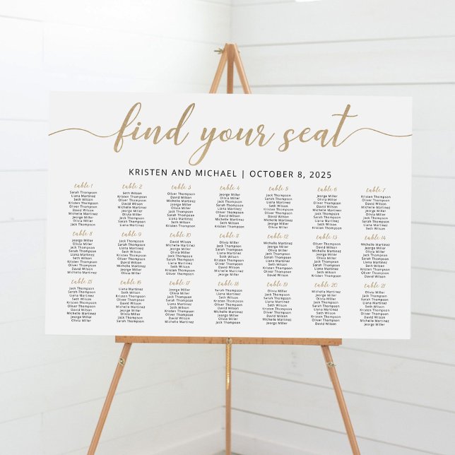 21 Tables Find Your Seat Seating Chart  Foam Board (Creator Uploaded)