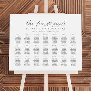 21 Tables Our Favorite People Seating Chart Plan Foam Board