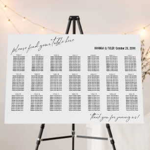 21 Tables Please Find Your Table Here Foam Board