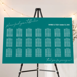 21 Tables Please Find Your Table Here Teal Foam Board