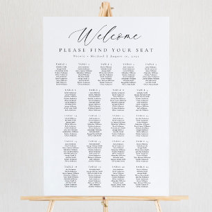 21 Tables Welcome Seating Chart Foam Board