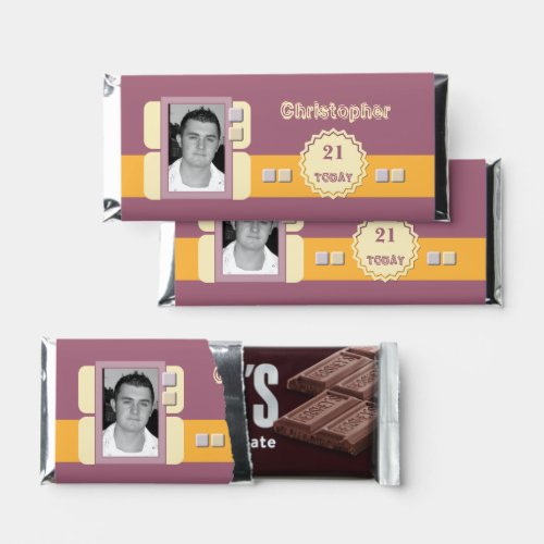 21 today thank you for coming photo burgundy hershey bar favors