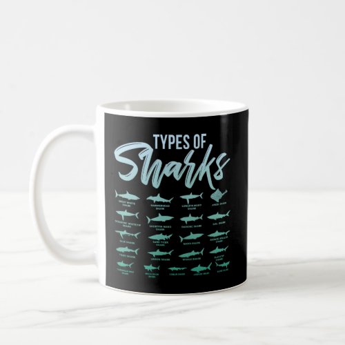 21 types of shark clothing educational ocean cloth coffee mug