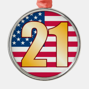 21 USA Gold.pdf Metal Ornament