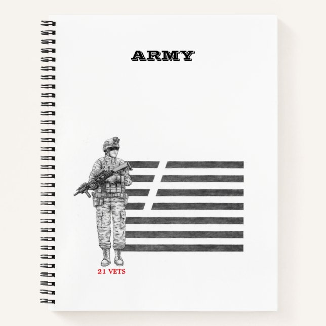 21 Vets Spiral Notebook (Front)