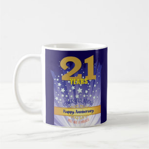 21 Year CUSTOM Recovery Anniversary Bold Numeral Coffee Mug