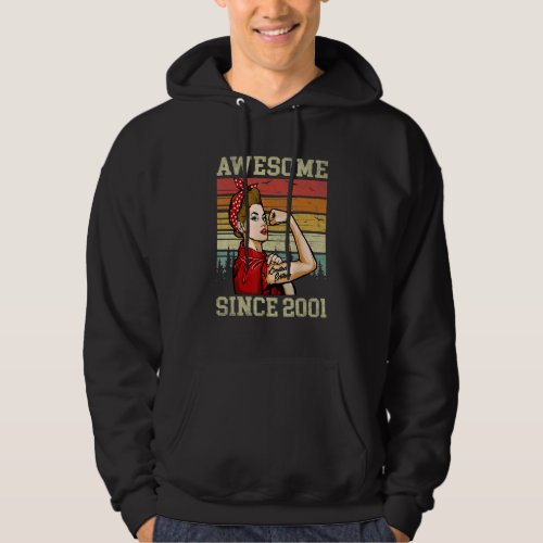 21 Year Old Awesome Since 2001 21st Birthday Women Hoodie