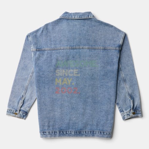 21 Year Old Awesome Since May 2002 21th Birthday 1 Denim Jacket