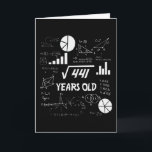21 Year Old Bday Geeky Math 21st birthday Gift  Card<br><div class="desc">Celebrate birthdays with a clever twist! This funny math design uses equations and square roots to reveal the age, making it the perfect choice for math lovers, teachers, students, and geeks who enjoy a good nerdy joke. Great for milestone birthdays, classroom celebrations, or anyone who appreciates clever humor mixed with...</div>