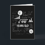 21 Year Old Bday Geeky Math 21st birthday Gift  Card<br><div class="desc">Celebrate birthdays with a clever twist! This funny math design uses equations and square roots to reveal the age, making it the perfect choice for math lovers, teachers, students, and geeks who enjoy a good nerdy joke. Great for milestone birthdays, classroom celebrations, or anyone who appreciates clever humor mixed with...</div>