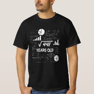 21 Year Old Bday Geeky Math 21st birthday Gift T-Shirt