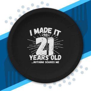 21 Year Old Birthday - Birthday Meme - Funny 21st Paper Plates
